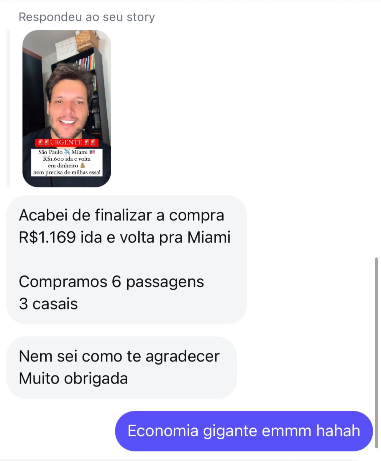 Depoimento de aluno da Comunidade Milhas 3